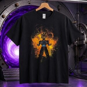 Dragon‎ Ball Z Goku Super Saiyan Graphic Tee Black Large Streetwear Anime Shirt